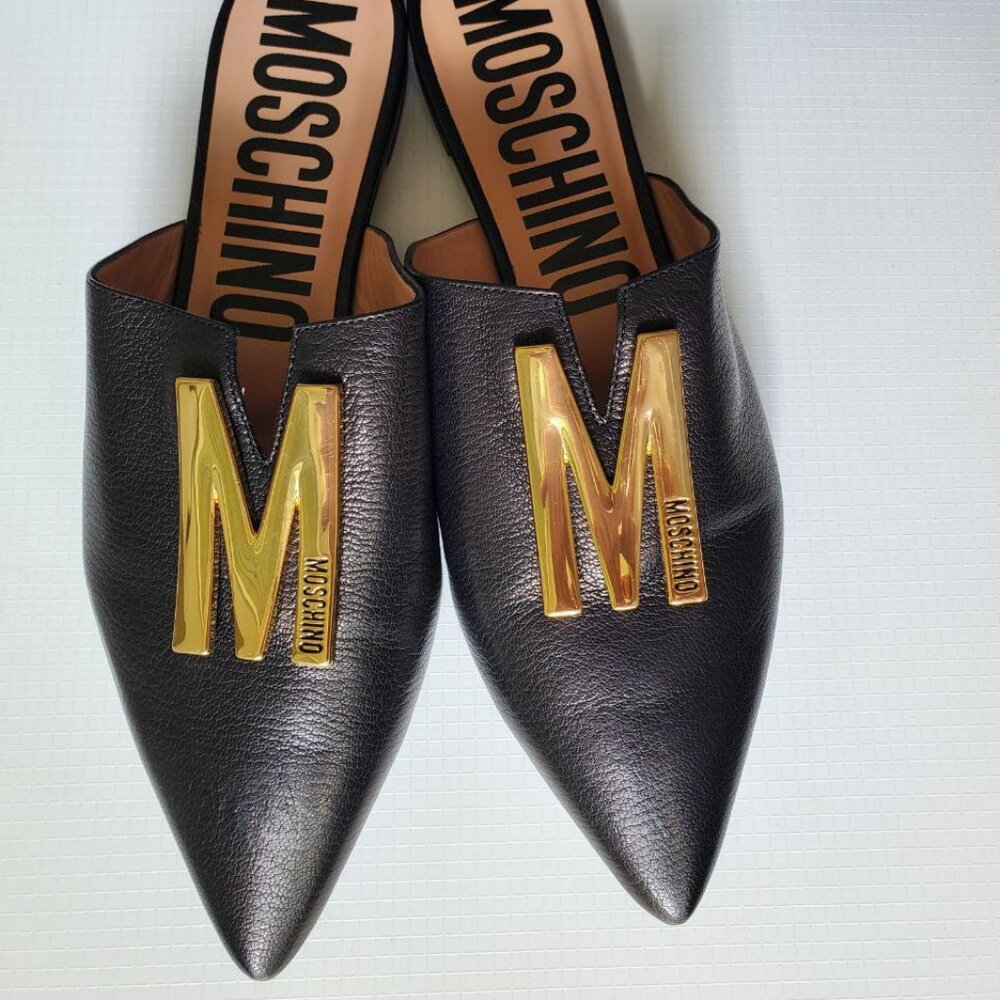 Sold! Moschino Couture! Leather Logo Mules EU 40.